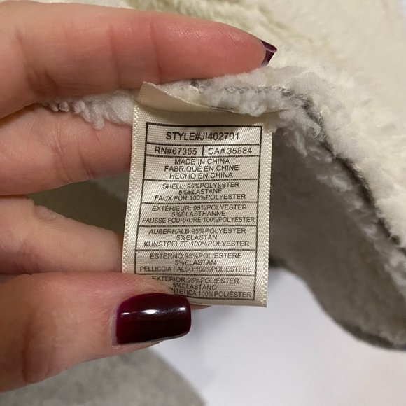 Jack by BB Dakota Alessia Shearling Lined Knit Gray Jacket Size Small - Picture 6 of 9